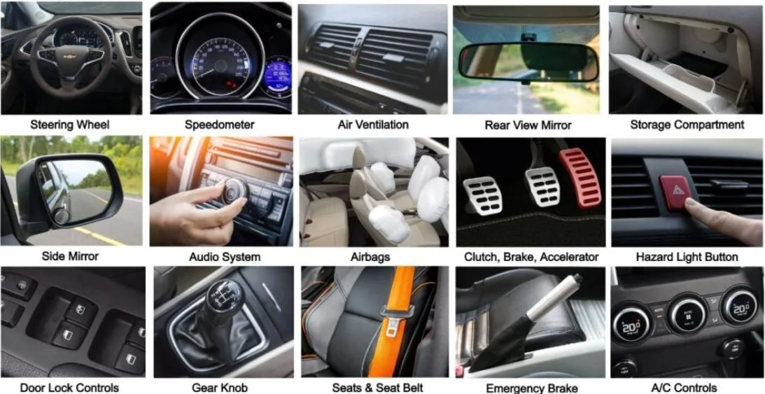 Representative automotive interior parts
